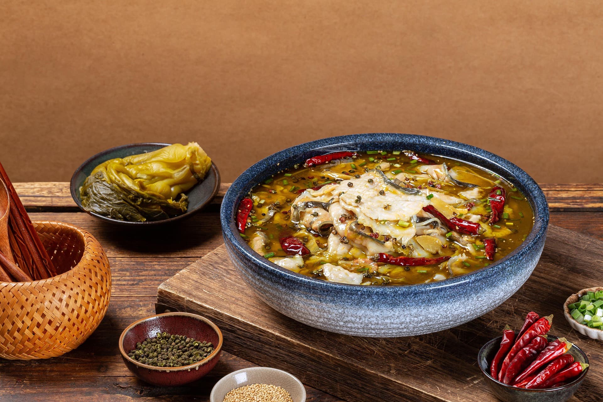 Beautifully plated regional Chinese specialty dish with rich colors